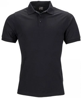 James & Nicholson Poloshirt Herren Elastic Polo Piqu Dunkelblau/Grau/Dunkelgrau/Schwarz