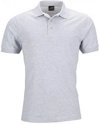 James & Nicholson Poloshirt Herren Elastic Polo Piqu Grau/Hellgrau