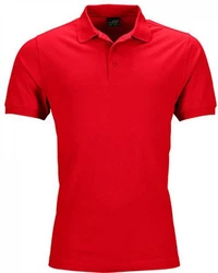 James & Nicholson Poloshirt Herren Elastic Polo Piqu Rot/Dunkelrot