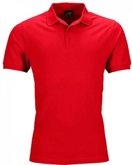 James & Nicholson Poloshirt Herren Elastic Polo Piqu Rot/Dunkelrot