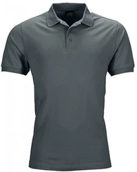 James & Nicholson Poloshirt Herren Elastic Polo Piqu Grau/Dunkelgrau/Hellgrau/Dunkelblau
