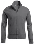 Promodoro Sweatjacke Herren Jacket Stand-Up Collar Dunkelgrau/Hellgrau/Grau