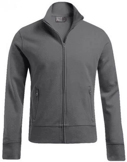 Promodoro Sweatjacke Herren Jacket Stand-Up Collar Dunkelgrau/Hellgrau/Grau