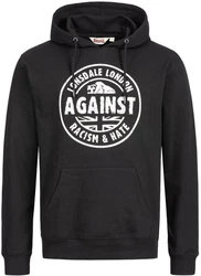 Lonsdale Kapuzenpullover Linford Schwarz/Dunkelgrau/Beige