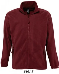 SOLS Fleecejacke North Herren Jacke Dunkelrot/Bordeaux/Rot