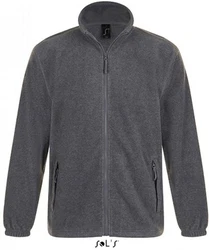 SOLS Fleecejacke North Herren Jacke Dunkelgrau/Grau/Hellgrau