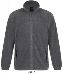 SOLS Fleecejacke North Herren Jacke Dunkelgrau/Grau/Hellgrau