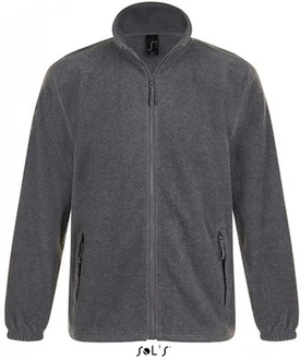 SOLS Fleecejacke North Herren Jacke Dunkelgrau/Grau/Hellgrau