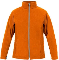 Promodoro Fleecejacke mit Stehkragen Orange/Braun