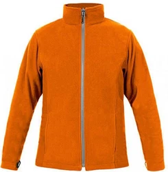 Promodoro Fleecejacke mit Stehkragen Orange/Braun