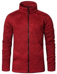 Promodoro Fleecejacke Herren Knit Fleece Jacket C+ Dunkelrot/Rot