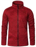 Promodoro Fleecejacke Herren Knit Fleece Jacket C+ Dunkelrot/Rot