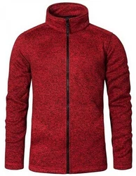 Promodoro Fleecejacke Herren Knit Fleece Jacket C+ Dunkelrot/Rot