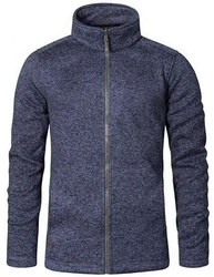 Promodoro Fleecejacke Herren Knit Fleece Jacket C+ Dunkelblau/Blau/Grau