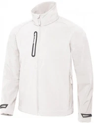 B&C Softshelljacke X-Lite Softshell Herren Weiß/Creme/Grau