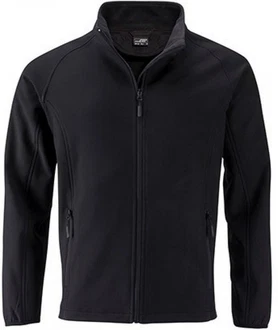 James & Nicholson Softshelljacke Promo Jacket Schwarz/Dunkelblau/Dunkelgrau