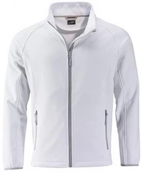 James & Nicholson Softshelljacke Promo Jacket Grau/Weiß/Creme
