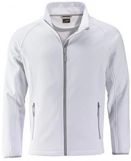 James & Nicholson Softshelljacke Promo Jacket Grau/Weiß/Creme
