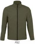 SOLS Softshelljacke Mens Softshell Zip Jacket Race Dunkelgrün/Khaki