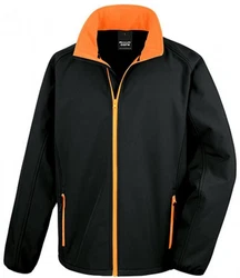 Result Softshelljacke Herren Printable Jacket Schwarz/Orange