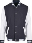 Build Your Brand Sweatjacke Basic College Jacket Regular Fit Dunkelblau/Grau/Hellblau/Blau