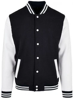 Build Your Brand Sweatjacke Basic College Jacket Regular Fit Weiß/Schwarz/Dunkelblau/Hellblau