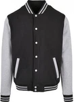 Build Your Brand Sweatjacke Basic College Jacket Regular Fit Hellgrau/Dunkelgrau/Grau/Schwarz