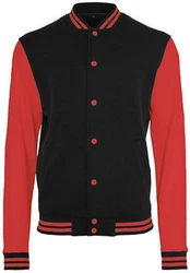 Build Your Brand Sweatjacke Sweat College Jacket Rot/Dunkelrot