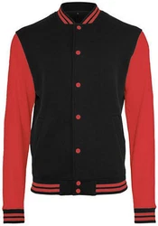 Build Your Brand Sweatjacke Sweat College Jacket Rot/Dunkelrot