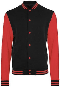 Build Your Brand Sweatjacke Sweat College Jacket Rot/Dunkelrot