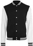 Build Your Brand Sweatjacke Sweat College Jacket Schwarz/Weiß