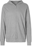 Neutral Sweatjacke Unisex Jersey Hoodie with Zip Hellgrau/Grau