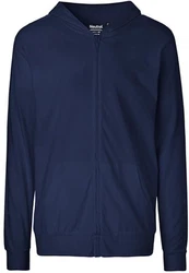 Neutral Sweatjacke Unisex Jersey Hoodie with Zip Dunkelblau/Blau