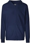 Neutral Sweatjacke Unisex Jersey Hoodie with Zip Dunkelblau/Blau