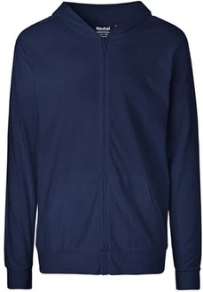 Neutral Sweatjacke Unisex Jersey Hoodie with Zip Dunkelblau/Blau