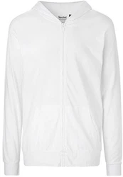 Neutral Sweatjacke Unisex Jersey Hoodie with Zip Weiß/Grau/Creme