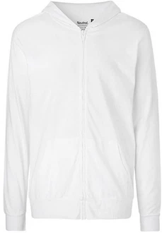 Neutral Sweatjacke Unisex Jersey Hoodie with Zip Weiß/Grau/Creme