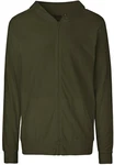 Neutral Sweatjacke Unisex Jersey Hoodie with Zip Dunkelgrün/Khaki