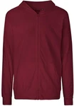 Neutral Sweatjacke Unisex Jersey Hoodie with Zip Dunkelrot/Rot/Bordeaux