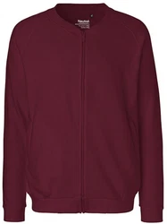 Neutral Sweatjacke Herren Jacket with Zip Dunkelrot/Bordeaux/Lila/Rosa