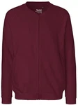 Neutral Sweatjacke Herren Jacket with Zip Dunkelrot/Bordeaux/Lila/Rosa