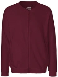 Neutral Sweatjacke Herren Jacket with Zip Dunkelrot/Bordeaux/Lila/Rosa