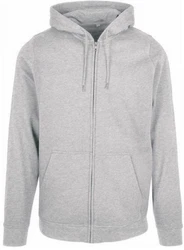 Build Your Brand Sweatjacke Basic Zip Hoody Hellgrau/Grau
