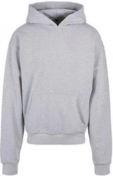 Build Your Brand Kapuzenpullover Ultra Heavy Cotton Box Herren Hoody Grau/Hellgrau