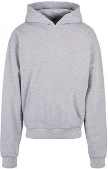 Build Your Brand Kapuzenpullover Ultra Heavy Cotton Box Herren Hoody Grau/Hellgrau