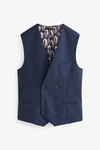Next Anzugweste Slim-Fit Dunkelblau/Hellblau