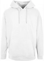 Build Your Brand Kapuzenpullover Basic Oversize Hoody Grau/Weiß/Hellgrau/Creme