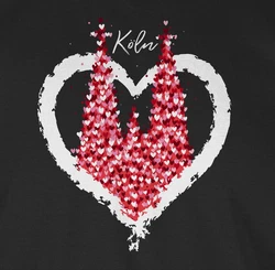 Shirtracer T-Shirt Klner Dom Kln Karneval Fasching Rot/Weiss