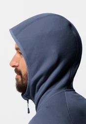 Jack Wolfskin Fleecejacke BAISELBERG HOODED FZ Dunkelblau/Grau/Blau