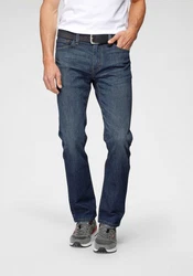 Levi's 5-Pocket Jeans 513 Slim Straight Blau/Dunkelblau/Braun